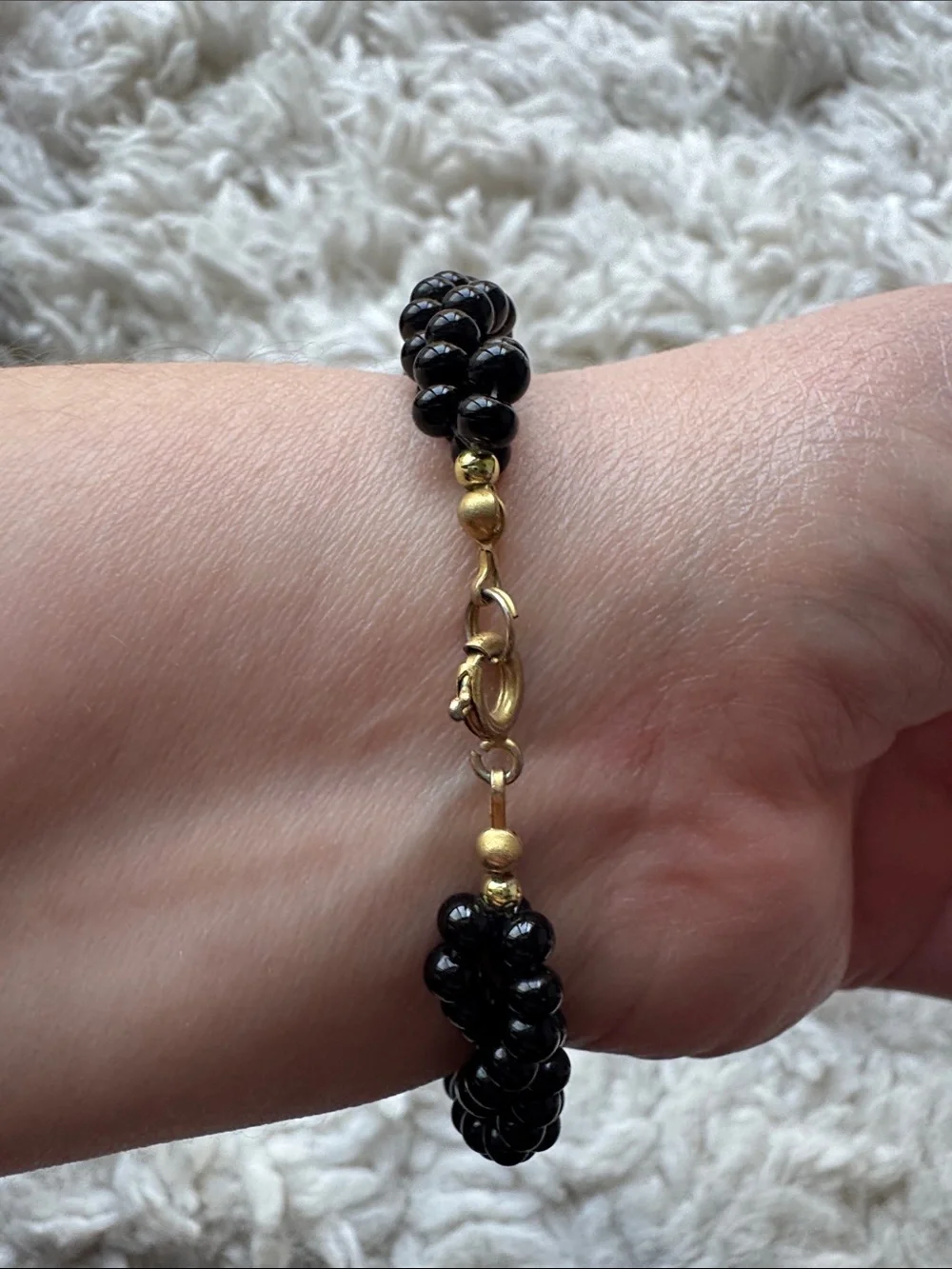 Black and White Beaded Bracelet